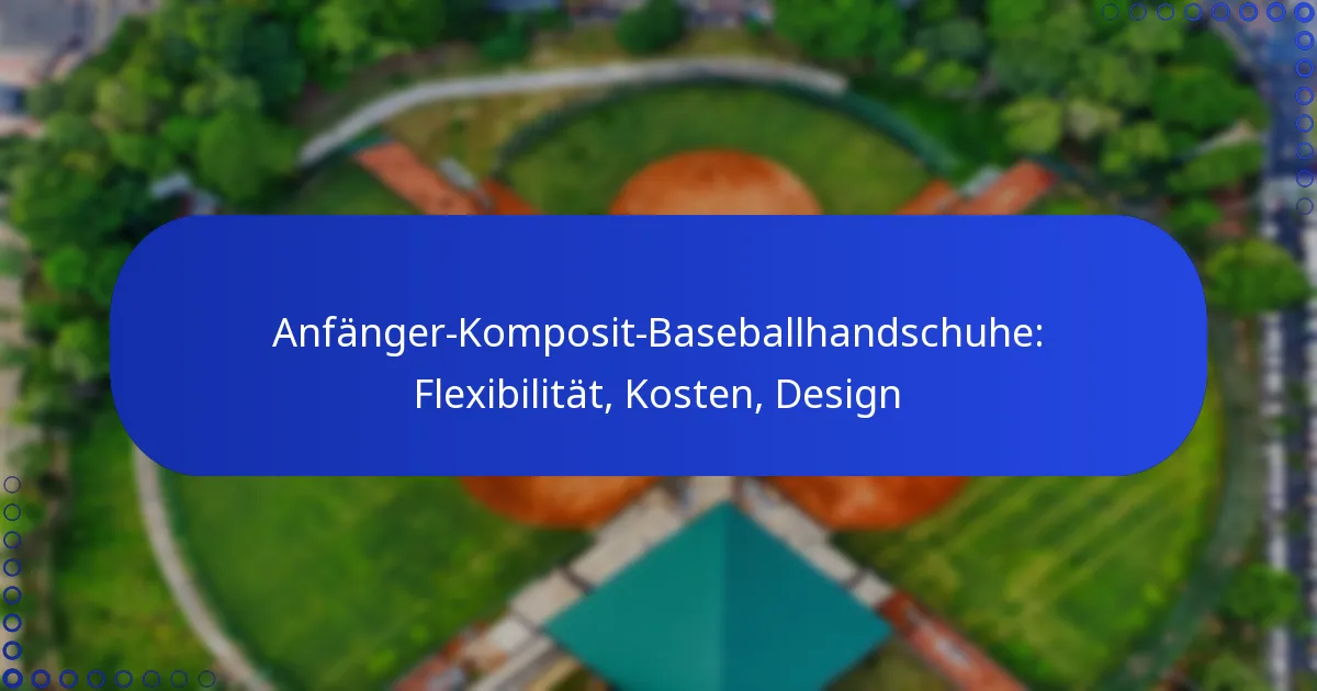 Anfänger-Komposit-Baseballhandschuhe: Flexibilität, Kosten, Design