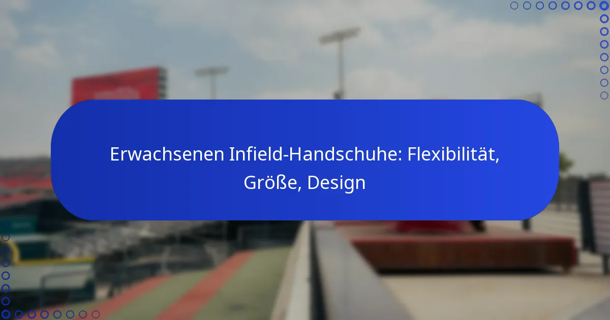 Erwachsenen Infield-Handschuhe: Flexibilität, Größe, Design