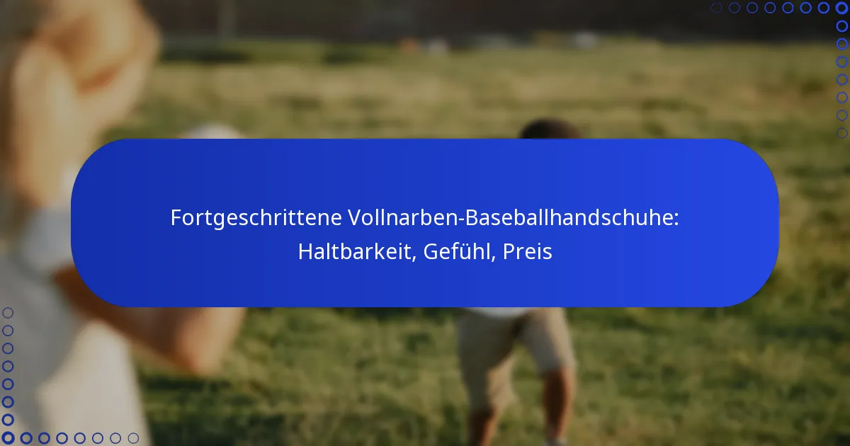 Fortgeschrittene Vollnarben-Baseballhandschuhe: Haltbarkeit, Gefühl, Preis