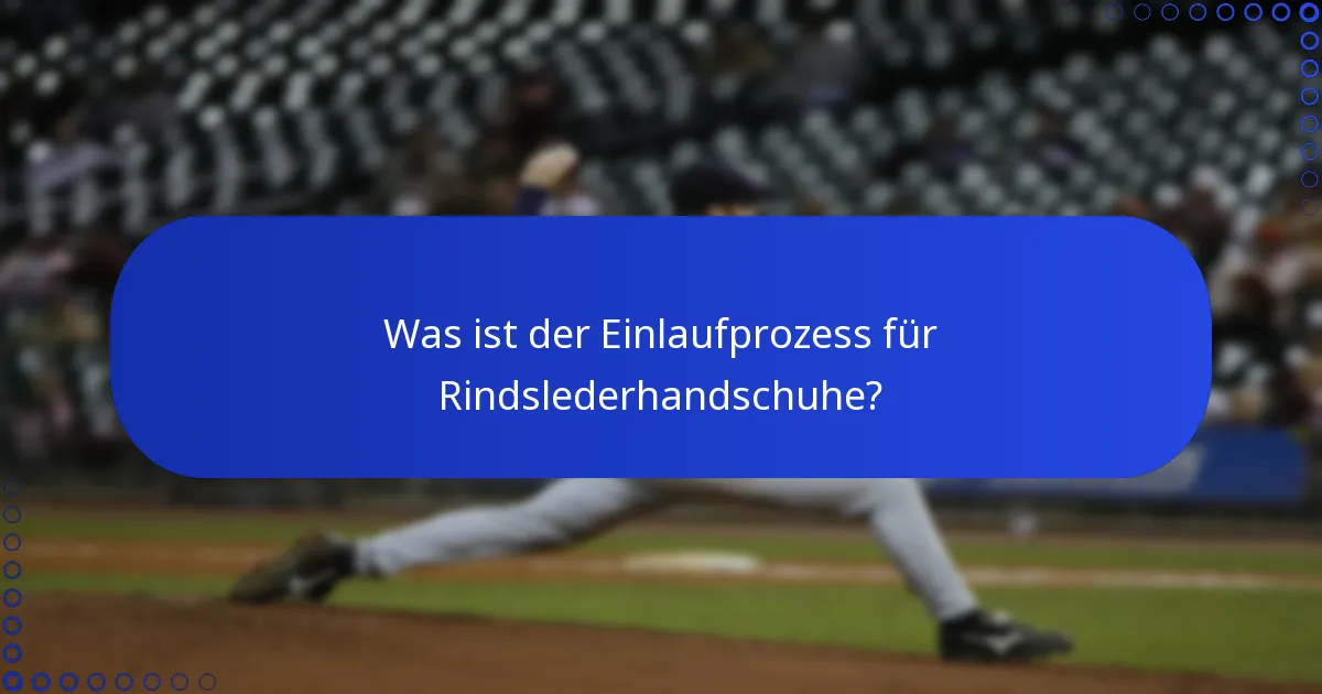 Was ist der Einlaufprozess für Rindslederhandschuhe?
